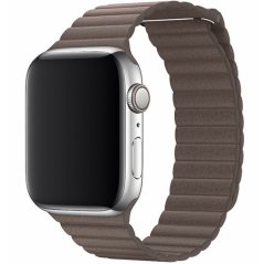 Koženkový remienok Leather Loop pre Apple Watch (42/44/45mm) Brown