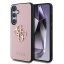 Guess PU Grained 4G Metal Logo zadný kryt pre Samsung Galaxy S25 Pink