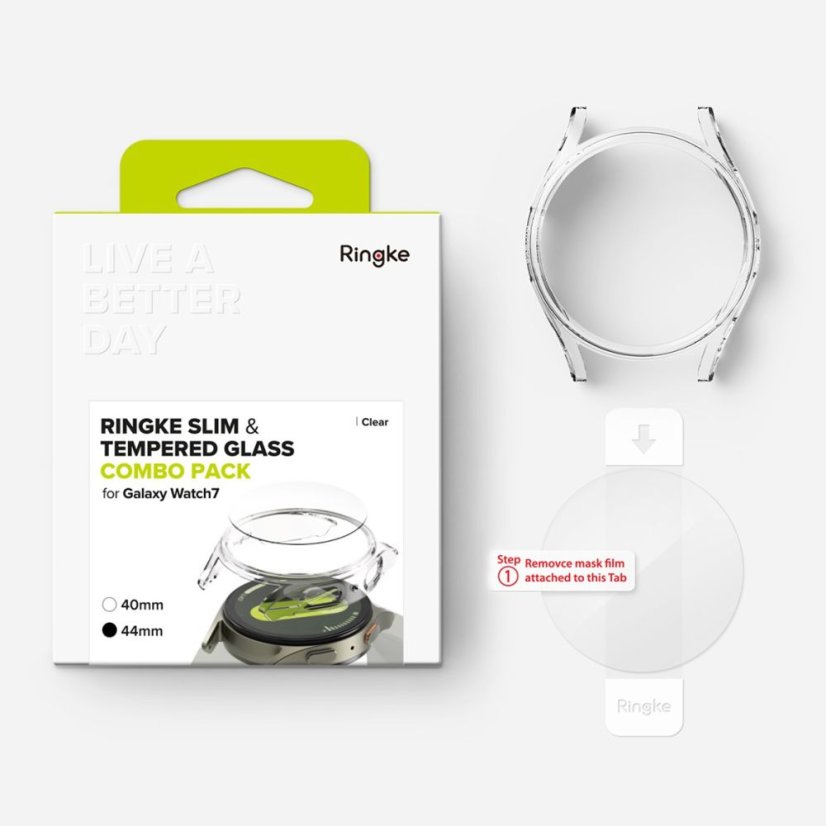Kryt Ringke Slim & Tempered Glass Samsung Galaxy Watch 7 (44 mm) Clear