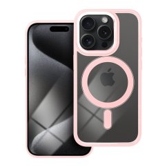 Kryt Color Edge Mag Cover Case s MagSafe iPhone 15 Pro Pink