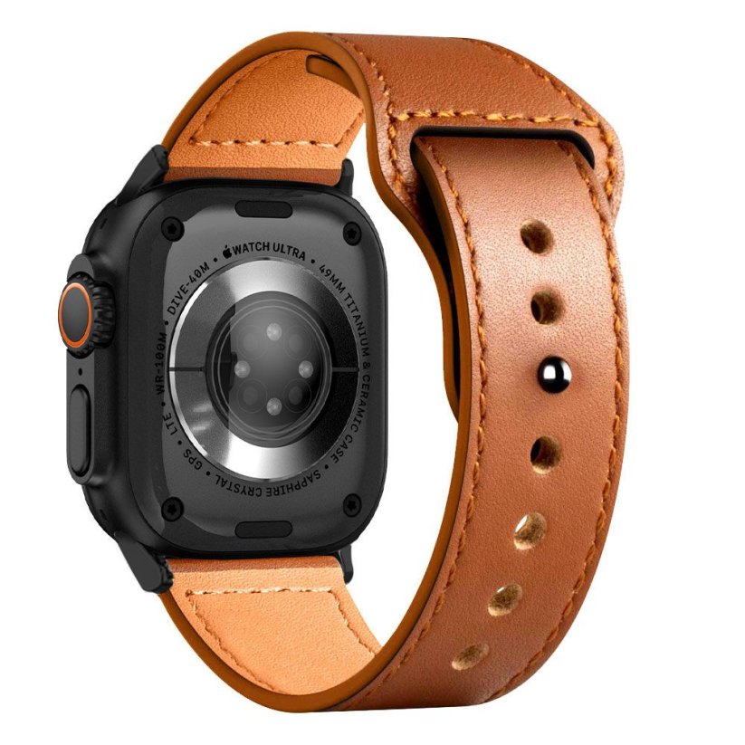 Remienok Tech-Protect Naturalfit Apple Watch 6 / 7 / 8 / 9 / 10 / SE (40 / 41 / 42 mm) Brown