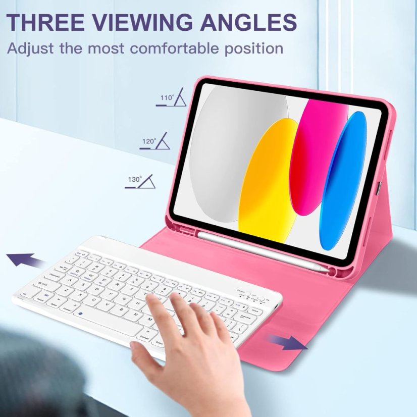 Kryt Tech-Protect SC Pen + Keyboard iPad 10.9” 10 / 2022 / 11” 11 / 2025 Magenta