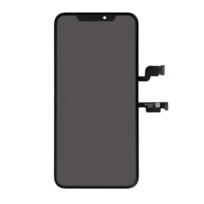 MULTIPACK - Fekete OLED kijelzős iPhone XS Max + ragasztó a kijelző alatt + 3D védőüveg + szerszámkészlet