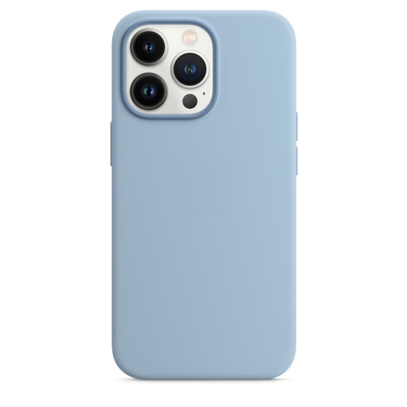 iPhone 13 Pro Max Silicone Case s MagSafe - Blue Fog design (bledomodrý)