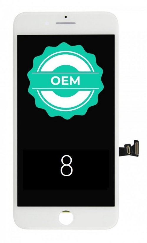 Fehér iPhone 8 LCD képernyő + OEM érintőkijelző