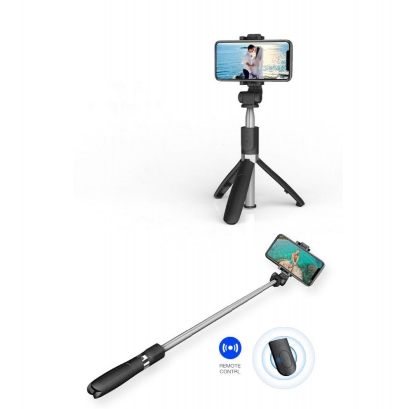 Selfie tyč Tech-Protect L01S Bluetooth Selfie Stick Tripod Black