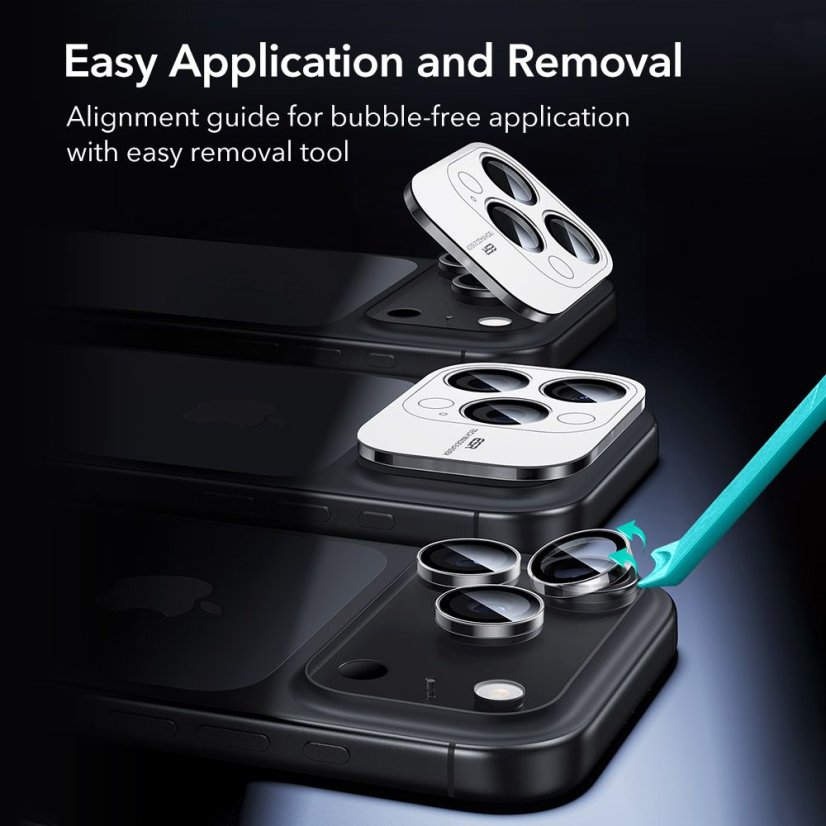 edzett védőüveg ESR Armorite kamera védőüveg iPhone 14 Pro / Max / 15 Pro / Max / 16 Pro / Max / 17 Pro / Max átlátszó