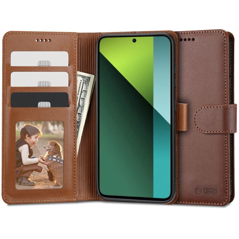 Kryt Tech-Protect Wallet Xiaomi Redmi Note 13 Pro 5G / Poco X6 5G Brown