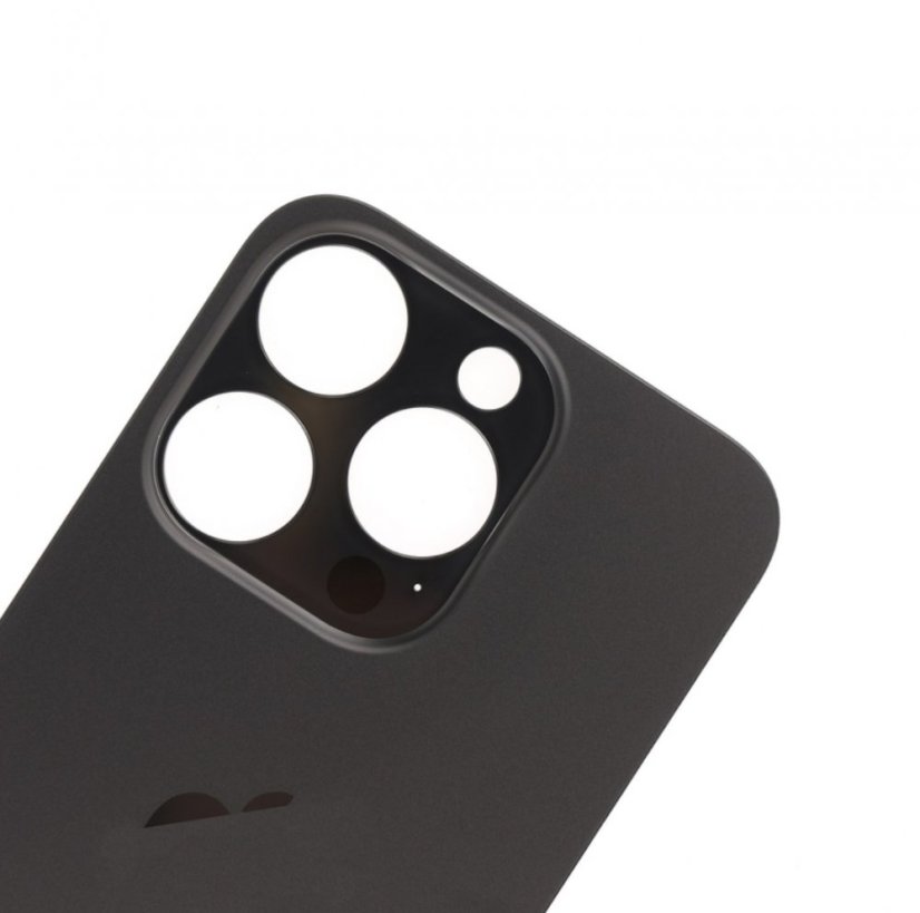 Apple iPhone 15 Pro - Náhradné zadné sklo housingu (Black Titanium)