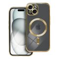Kryt Case iPhone 15 Electro Mag Cover s MagSafe Gold