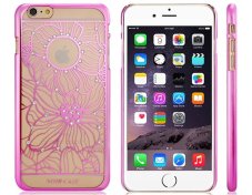 Díszített műanyag tok iPhone 6 Plus/6S Plus (rózsaszín)