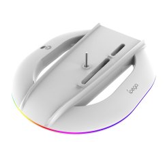 iPega P5S035SA vertikálny Stojan (2xUSB-A) s RGB pre PS5 Slim/PS5 Pro White