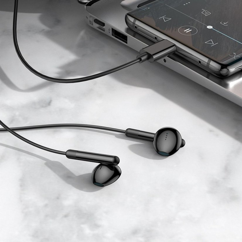 Drót fülhallgató USB C Hoco M93 Black