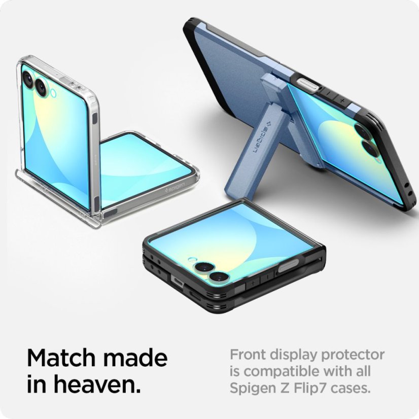 edzett védőüveg Spigen Glas.Tr "Ez Fit" Hd 2-Pack Samsung Galaxy Z Flip 7 átlátszó