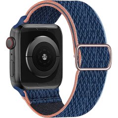 Scrunchie remienok pre Apple Watch (38/40/41mm) Midnight Blue Orange