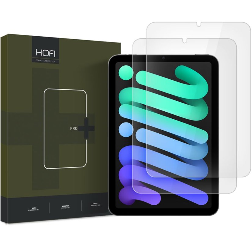 2ks v balení, set ochranných skiel Hofi Glass Pro+ 2-Pack iPad mini 8.3” 6 / 7 / 2021-2024 Clear