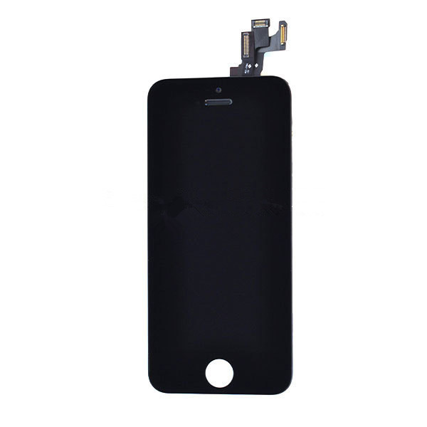 ORIGINAL Čierny LCD displej iPhone 5S s prednou kamerou + proximity senzor OEM (bez home button)