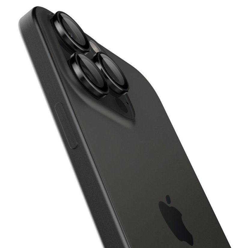 Ochranné sklo zadnej kamery 2ks v balení, set ochranných skiel zadnej kamery Spigen Optik Pro Glas.Tr ”Ez Fit” Camera Protector 2-Pack iPhone 14 Pro / Max / 15 Pro / Max / 16 Pro / Max / 17 Pro / Max Black