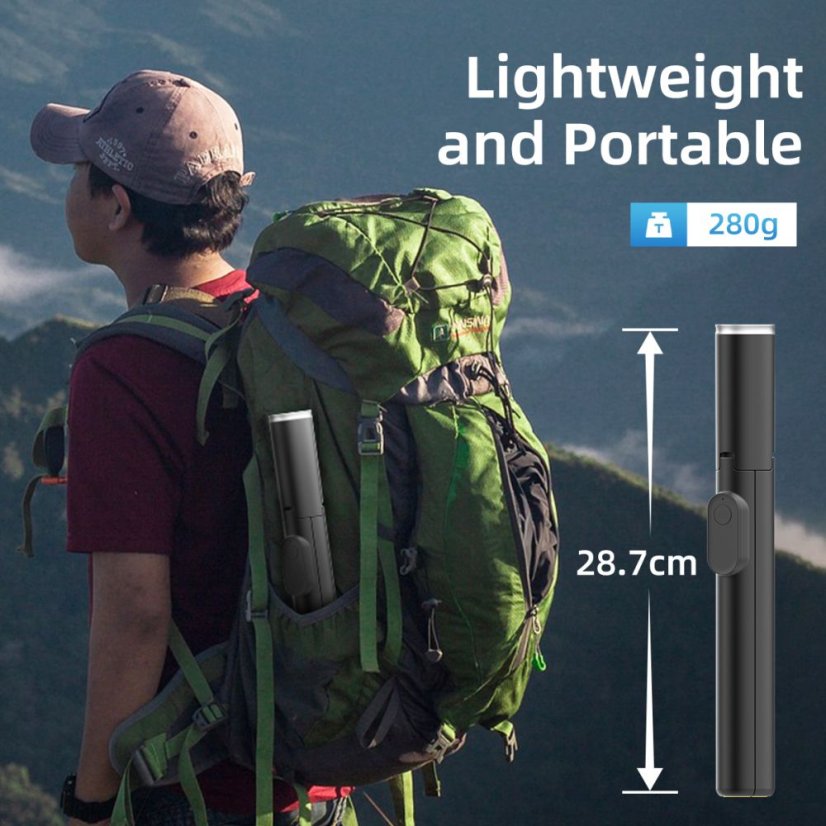 Selfie tyč Tech-Protect L09S Bluetooth Selfie Stick Tripod Black