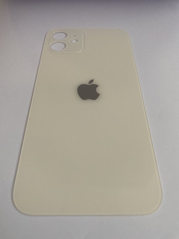 Apple iPhone 12 - Sklo zadného housingu so zväčšeným otvorom na kameru (White)