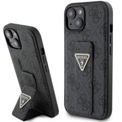 Kryt Guess Case iPhone 13 / 14 / 15 Guhcp15Spgs4Tdk (Grip Stand 4G Triangle Strass) Black