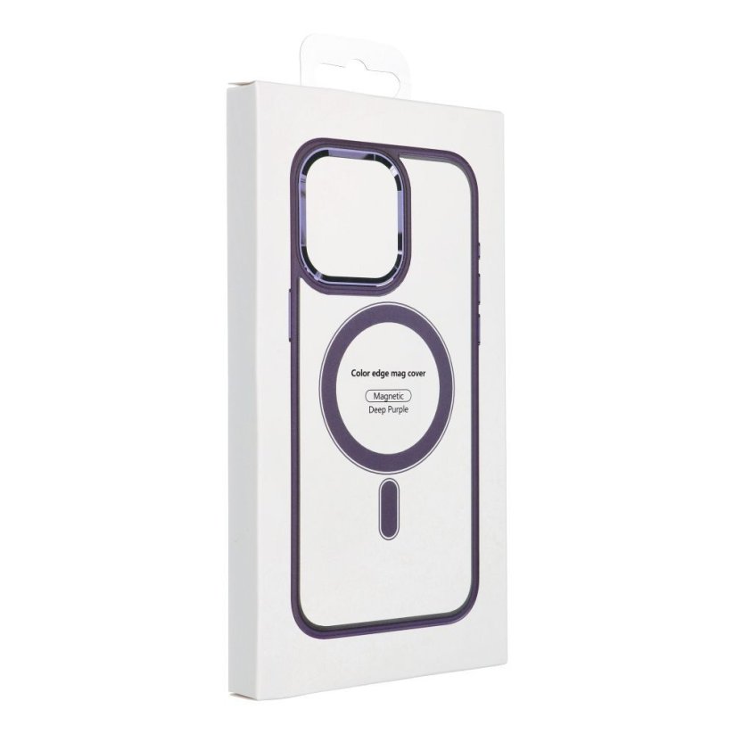 Kryt Color Edge Mag Cover Case s MagSafe iPhone 15 Deep Purple