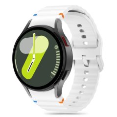 Remienok Tech-Protect Silicone Sport Samsung Galaxy Watch 4 / 5 / 5 Pro / 6 / 7 / FE White