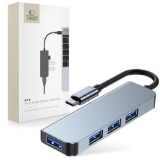 HUB rozbočovač Tech-Protect V1-Hub Adapter 4In1 Grey
