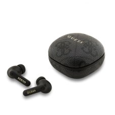 Guess PU 4G Metal Logo ENC TWS bezdrôtové slúchadlá Black
