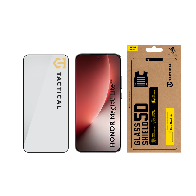 Tactical Glass Shield 5D sklo pro Honor Magic8 Lite Black