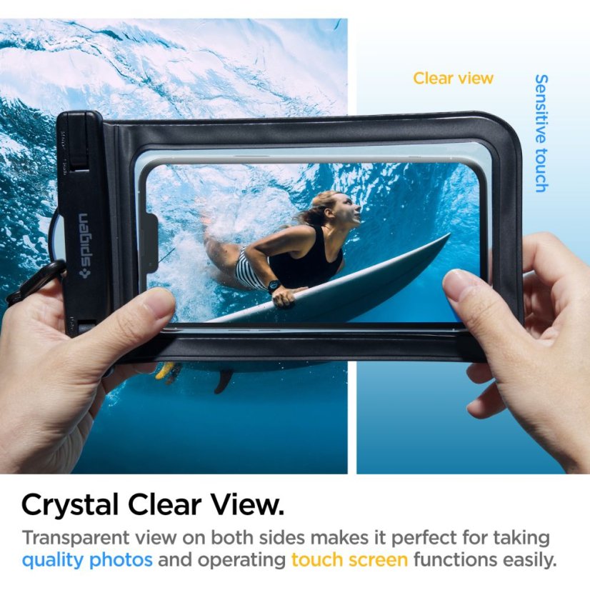 Vodeodolné púzdro Spigen A601 Universal Waterproof Case Black