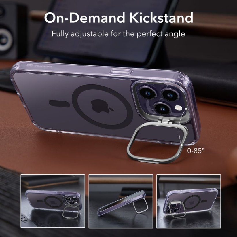 Kryt ESR Classic Kickstand Halolock Magsafe iPhone 14 Pro Clear/Purple