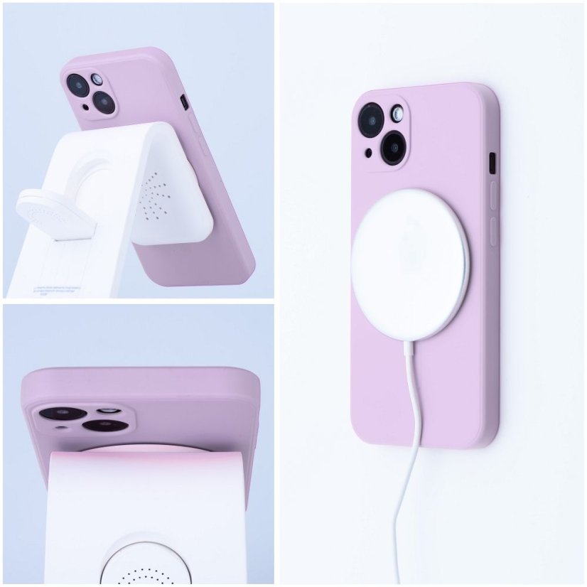 Kryt Case iPhone 16E Silicone Mag Cover s MagSafe Pink