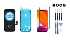 MULTIPACK - Original černý LCD displej iPhone XR + lepení pod displej + 3D ochranné sklo + sada nářadí