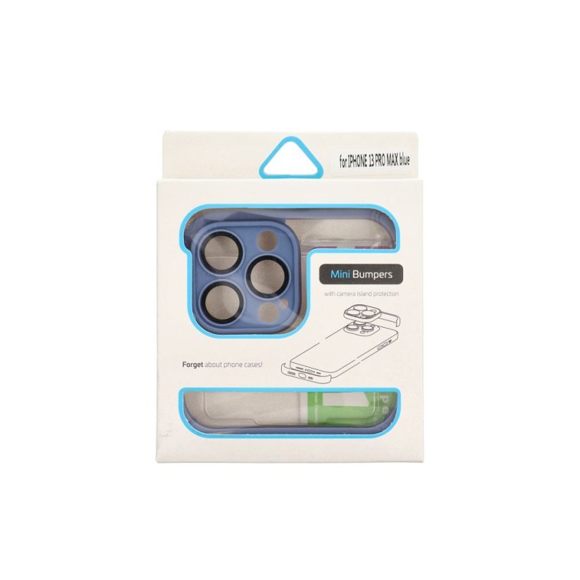 Kryt mini Bumpers With Camera Island Protection Case iPhone 13 Pro Max Blue