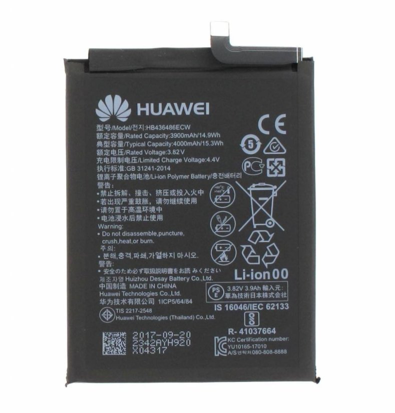 HB436486ECW Huawei akkumulátor 3900mAh Li-Pol (Service Pack - eredeti pótalkatrész)