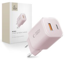 Nabíjačka do siete Tech-Protect Ncm33 2-Port Network Charger PD 33W / QC3.0 Baby Pink