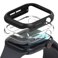2ks v balení, set krytov Ringke Slim 2-Pack Apple Watch 10 / 11 (46 mm) Clear & Matte Black