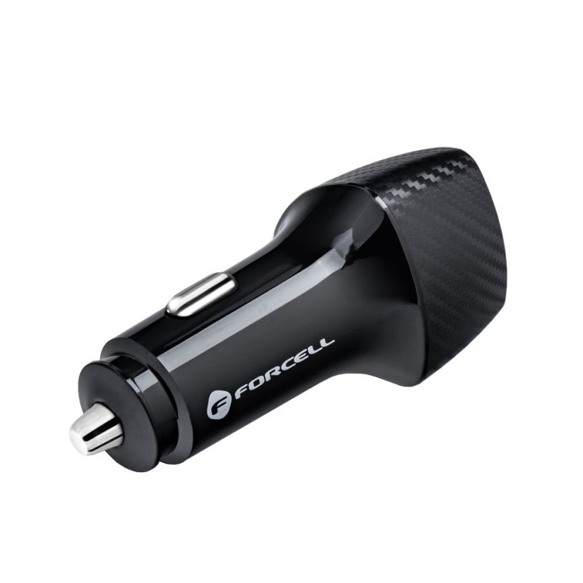 Kryt Nabíjačka auta Car Charger Forcell F-Energy Carbon USB C Qc3.0 Pd 3A 20W Cc50-1C Black