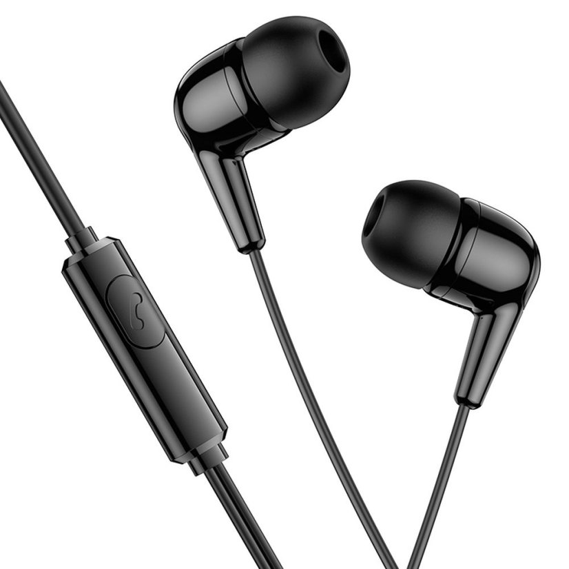 Fejhallgató vezeték fülhallgató csatlakozó 3,5 mm Hoco M97 Black