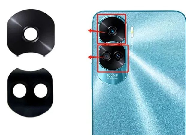 Csere hátsó kameraüveg - Honor 90 Lite