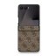 Guess PU Leather 4G Colored Ring Magnetic zadný kryt pre Samsung Galaxy Z Flip 7 Brown