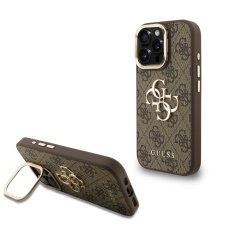 Guess PU 4G Metal Logo Stand Camera Frame zadní kryt pro iPhone 16 Pro Max Brown Guess PU 4G Metal Logo Stand Camera Frame zadní kryt pro iPhone 16 Pro Max Brown