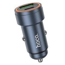 Nabíjačka auta Car Charger Hoco USB A + USB C Pd Qc3.0 3A 30W Z57A Metal Gray