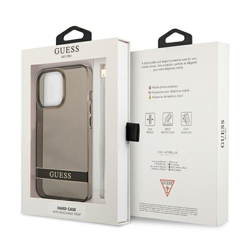 Kryt Original Faceplate Case Guess Guhcp13Lhtsgsk iPhone 13 Pro (Translucent / Black)