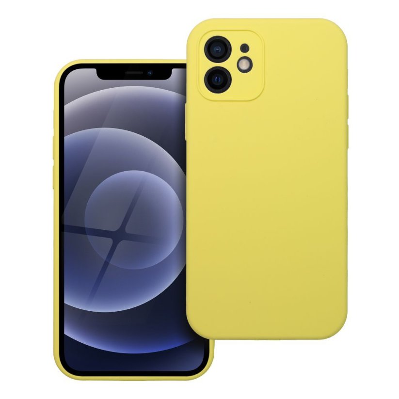 Kryt Case Silicone 2mm iPhone 12 Lemon