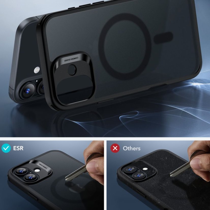 Ochranné sklo ESR Classic Hybrid Halolock Magsafe & Tempered Glass iPhone 16 Frosted Black