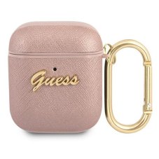 Kryt Guess Case Apple Airpods 1/2 Gua2Sasmp (Saffiano Script Metal Collection) Pink Kryt Guess Case Apple Airpods 1/2 Gua2Sasmp (Saffiano Script Metal Collection) Pink