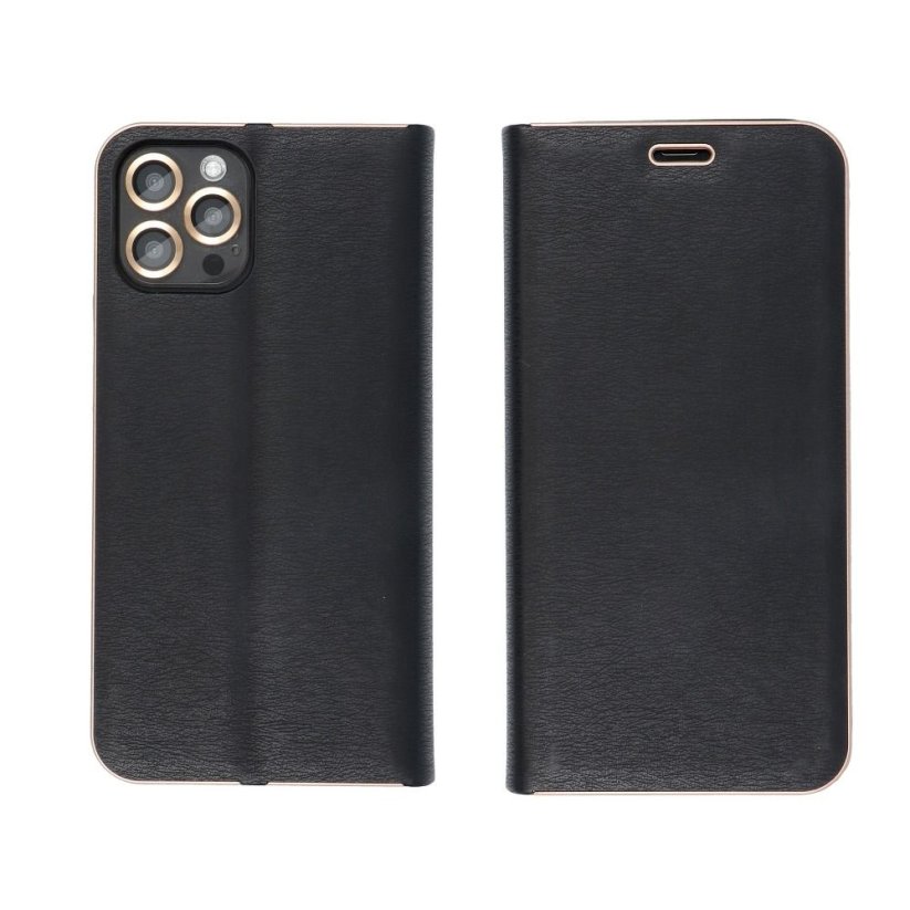 Kryt Luna Book Gold Samsung Galaxy S22 Black