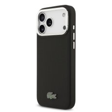 Lacoste Iconic Petit Pique kameraállvány MagSafe toki tok iPhone 17 Pro Max-hoz Black